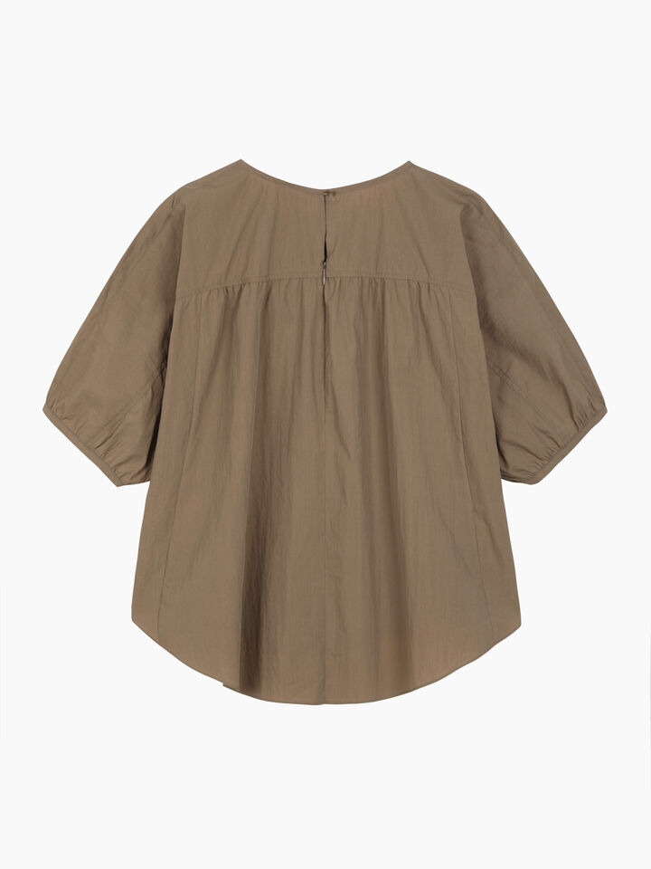 Brown blouse with balloon sleeves - null - Brown | Sisley K image number 2
